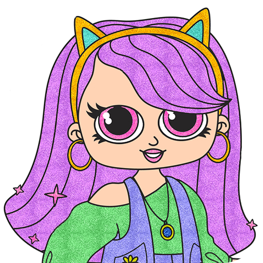 Glitter Dolls Coloring Book