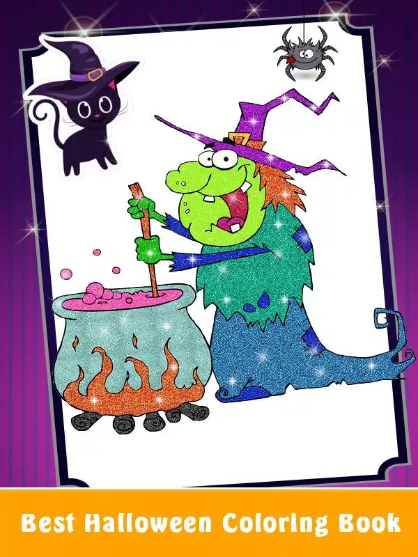 Glitter Halloween Coloring Screenshots
