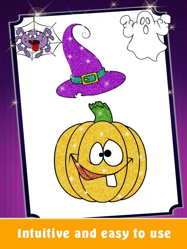 Glitter Halloween Coloring Screenshots