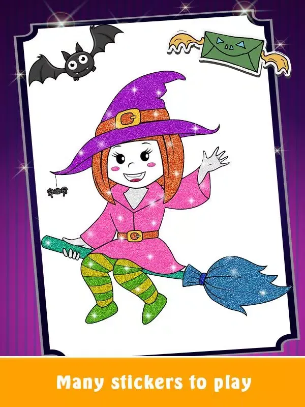 Glitter Halloween Coloring Screenshots