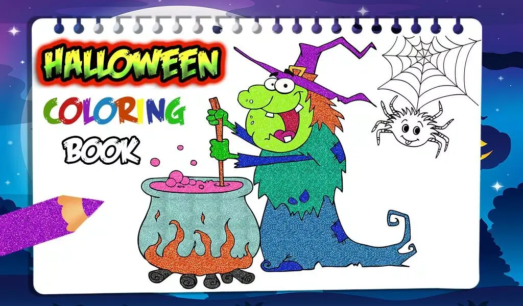 Glitter Halloween Coloring Screenshots
