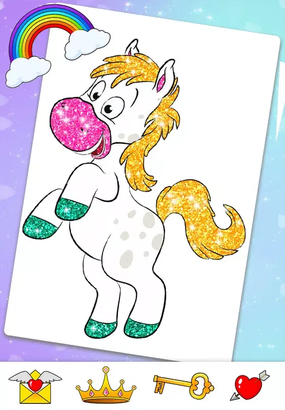Скриншоты Glitter Horse & Pony Coloring