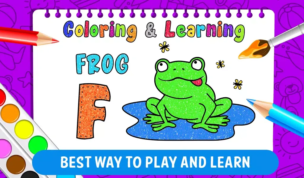 Ảnh chụp màn hình của Alphabet Glitter Coloring Book