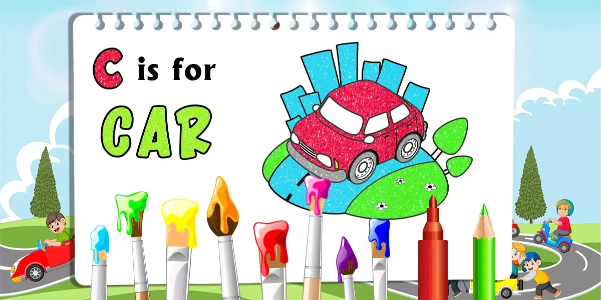 Ảnh chụp màn hình của Alphabet Glitter Coloring Book