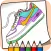 Glitter Sneakers Coloring Book