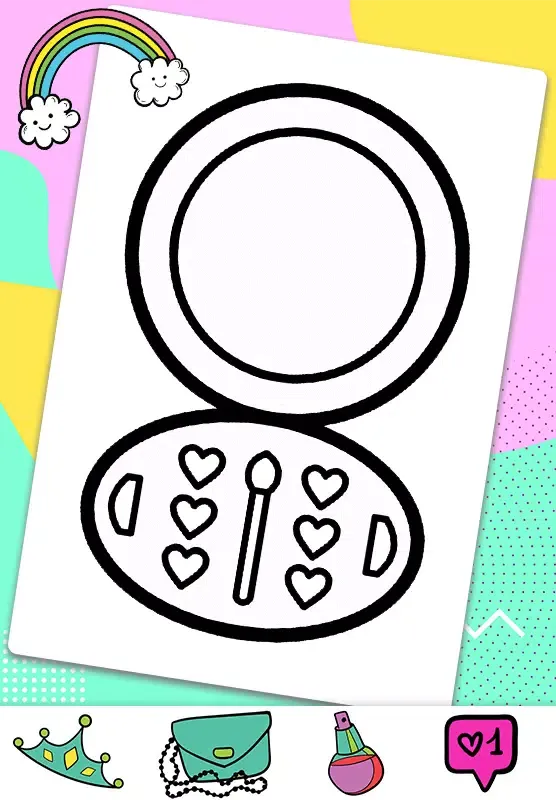 Glitter Makeup Coloring Book Screenshots