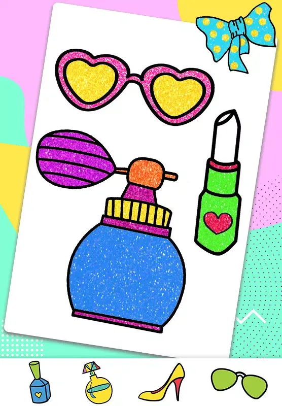 Glitter Makeup Coloring Book Screenshots