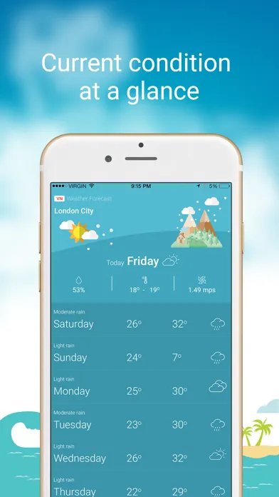 Ảnh chụp màn hình của Current Local Weather