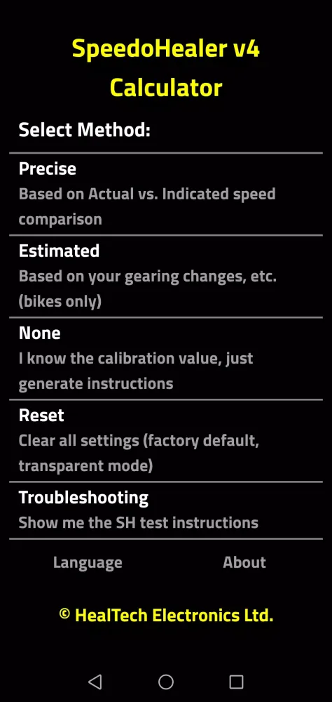 Screenshot di SHv4 Calculator