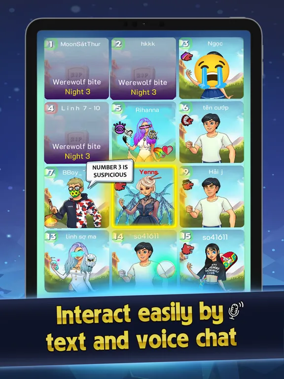 Werewolf Voice -  Board Game iPad  سکرین شاٹس