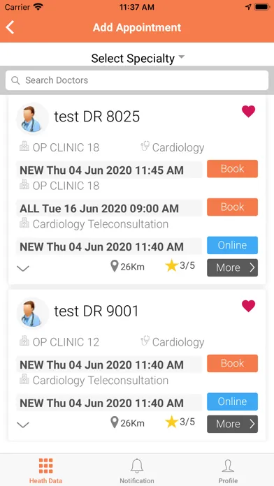 Medica TeleCare Screenshots