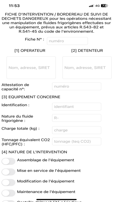 Helios - Gestion interventions 스크린샷