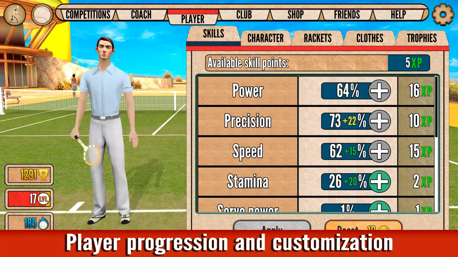 Ảnh chụp màn hình của World of Tennis: Roaring ’20s