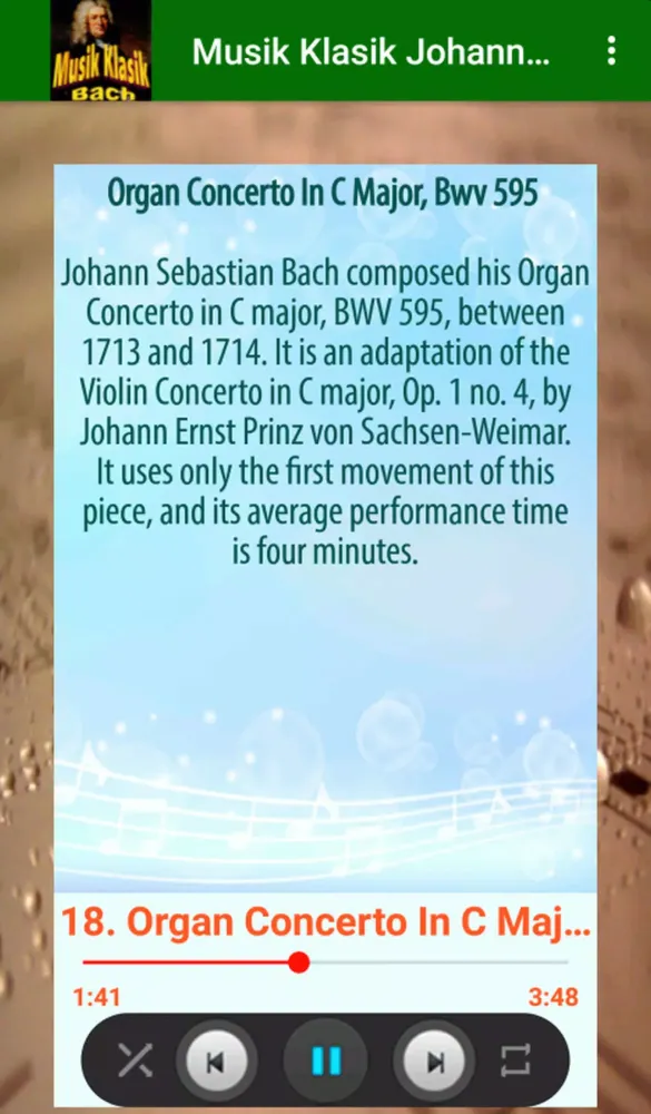 Musik Klasik Bach Offline Screenshots