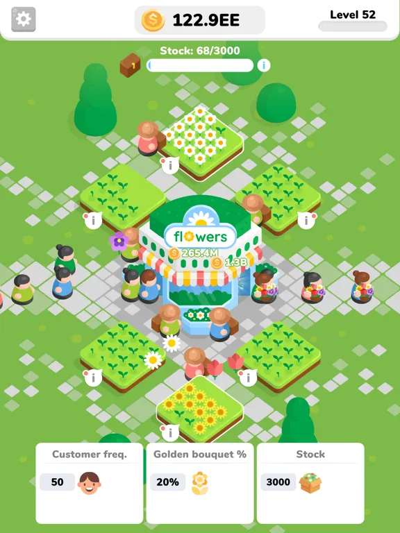 Flower Shop Idle iPad  스크린샷
