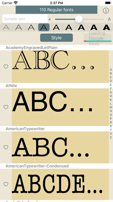 Font Box Screenshots