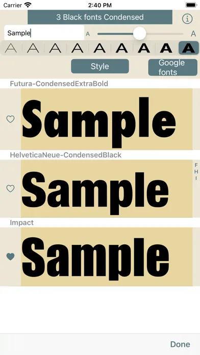 Font Box Screenshots