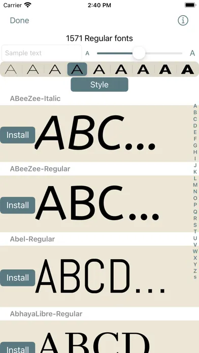 Font Box Screenshots