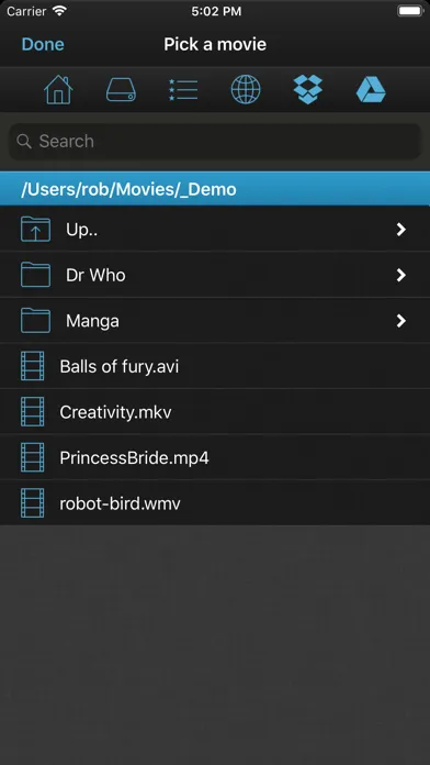 ภาพหน้าจอของ VLC Streamer Pro