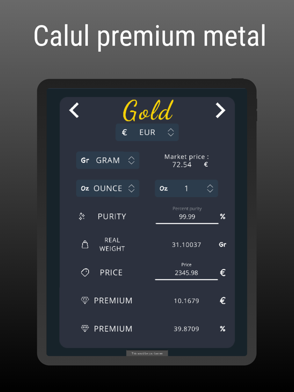 Gold Silver Premium Calculator iPad  स्क्रीनशॉट