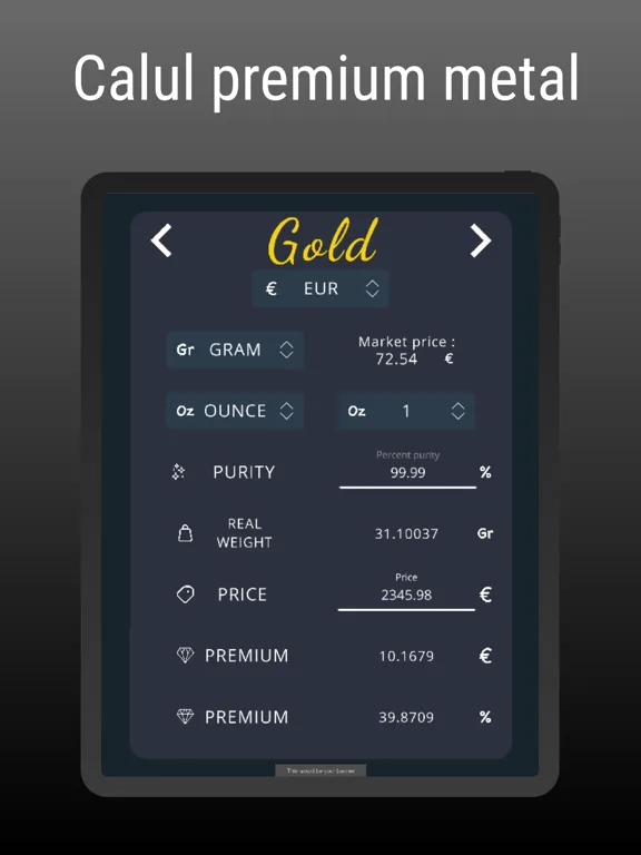 Скриншоты Gold Silver Premium Calculator iPad 