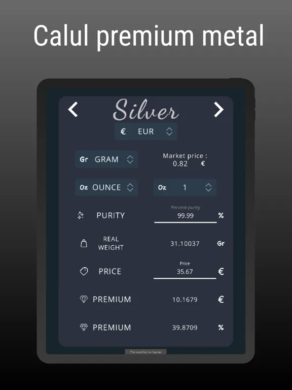 Скриншоты Gold Silver Premium Calculator iPad 