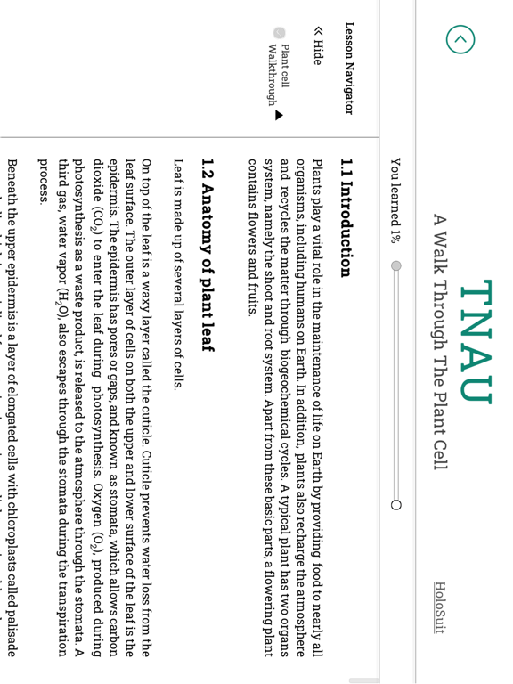 Plant Cell Walkthrough iPad  Screenshots