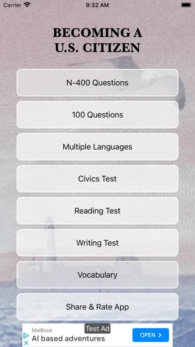 Tangkapan layar New USCitizenship Test