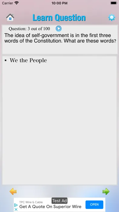 Tangkapan layar New USCitizenship Test