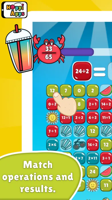 Tangkapan skrin MatHop x÷ math game operation