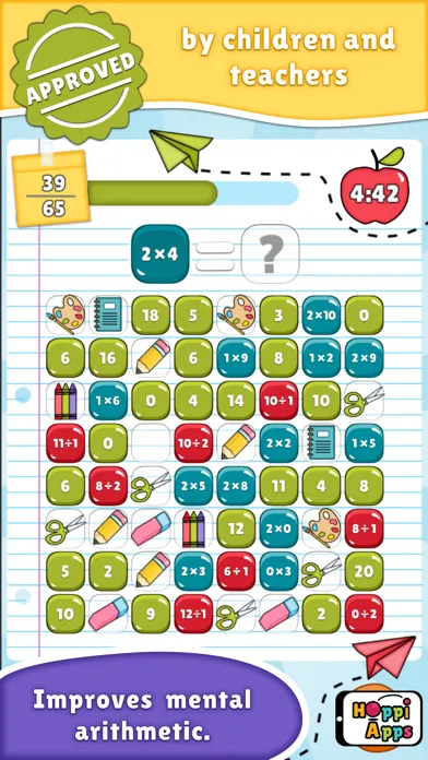 Tangkapan skrin MatHop x÷ math game operation