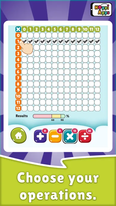 Tangkapan skrin MatHop x÷ math game operation