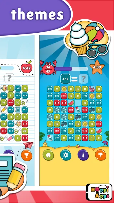 Tangkapan skrin MatHop x÷ math game operation