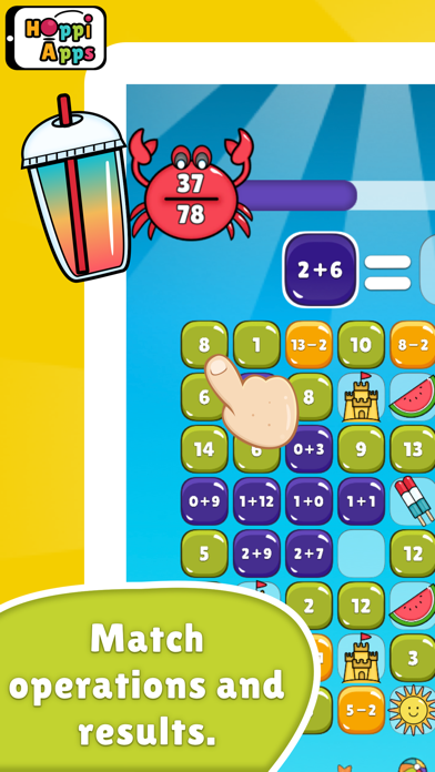 Скриншоты MatHop +/- math game operation