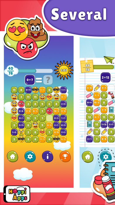 Скриншоты MatHop +/- math game operation