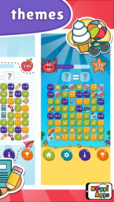 Скриншоты MatHop +/- math game operation