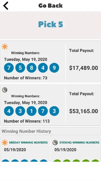 Screenshot di FL Lotto Results