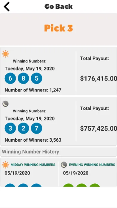Screenshot di FL Lotto Results