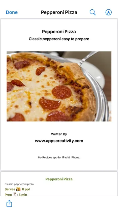 My Recipes: Create and Share Screenshots
