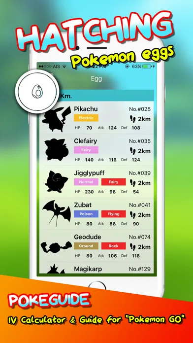 Zrzuty ekranu PokeGuide - IV Calculator & Guide for "Pokemon GO"