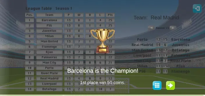 Capturas de tela do Football GoalKeeper