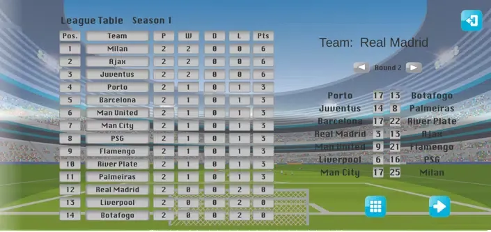Capturas de tela do Football GoalKeeper