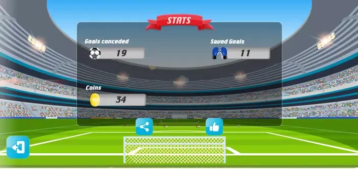 Capturas de tela do Football GoalKeeper