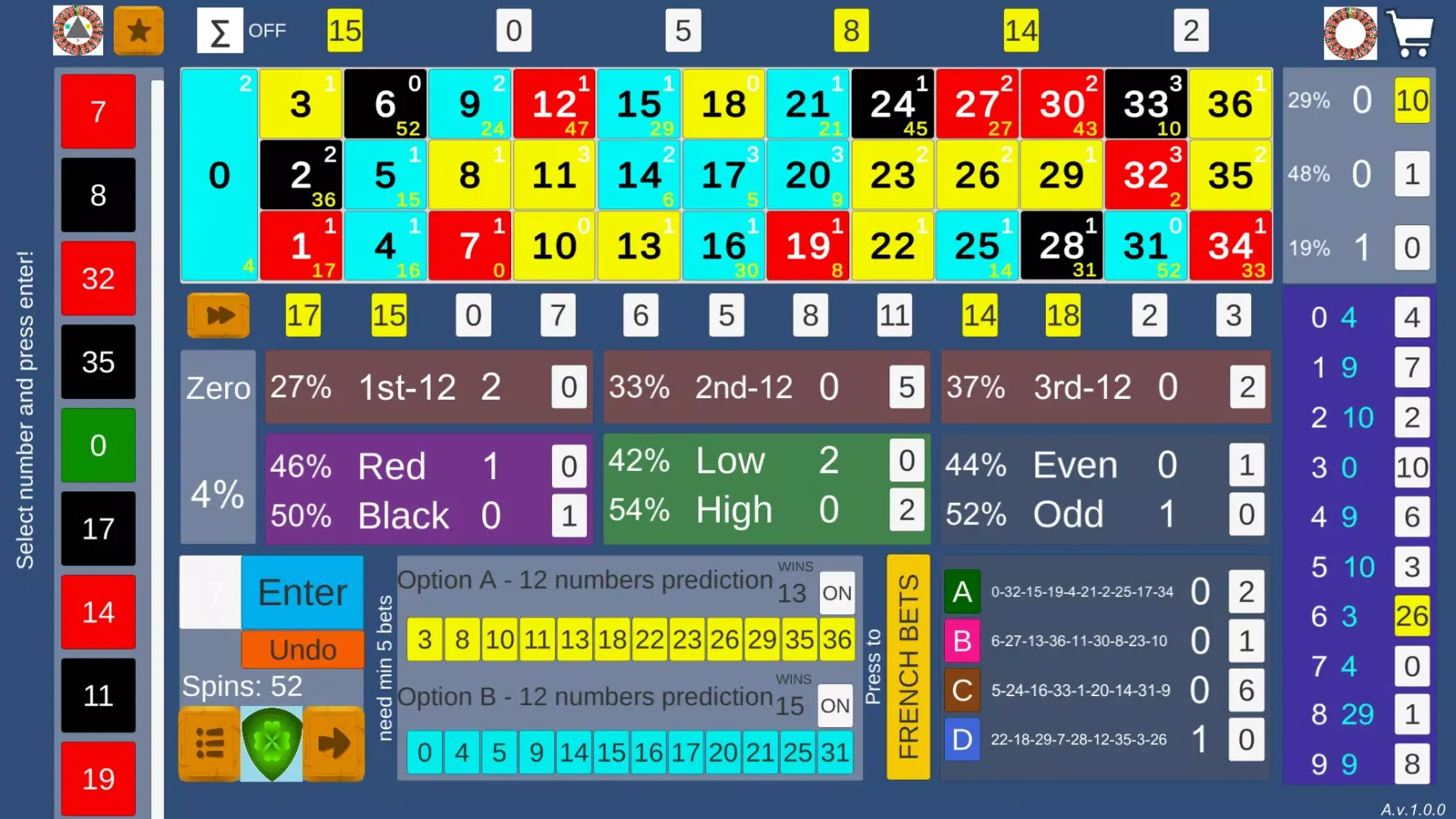 Zrzuty ekranu Roulette Helper Pro