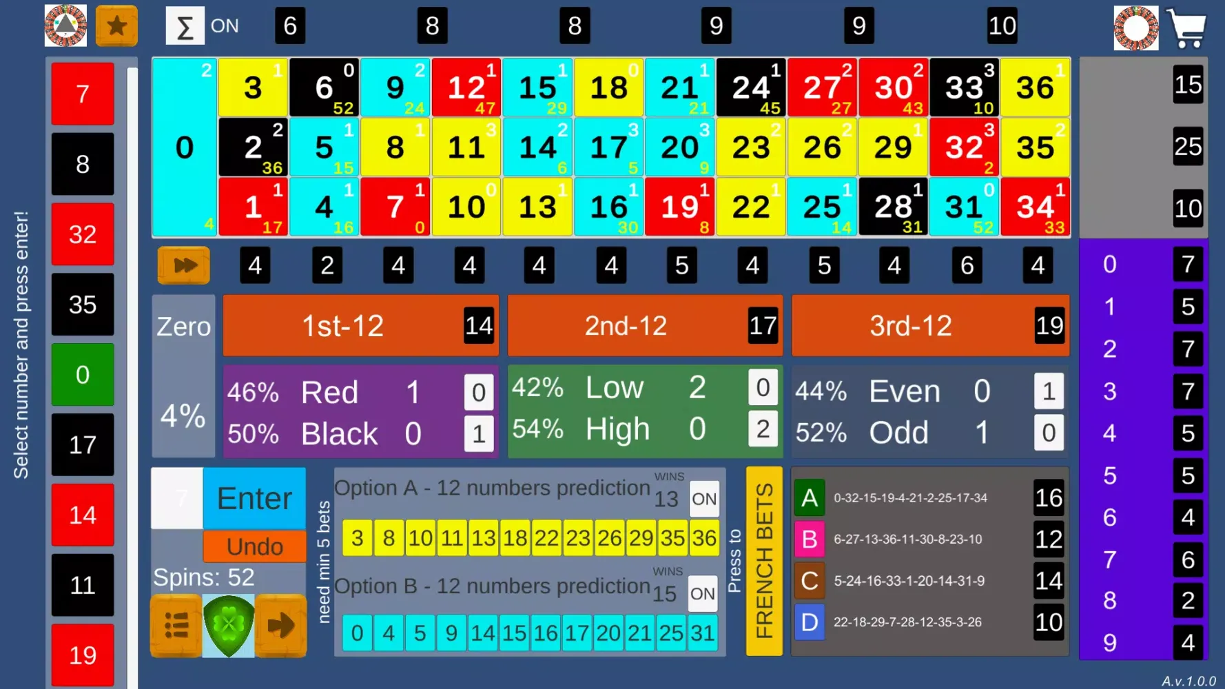 Zrzuty ekranu Roulette Helper Pro