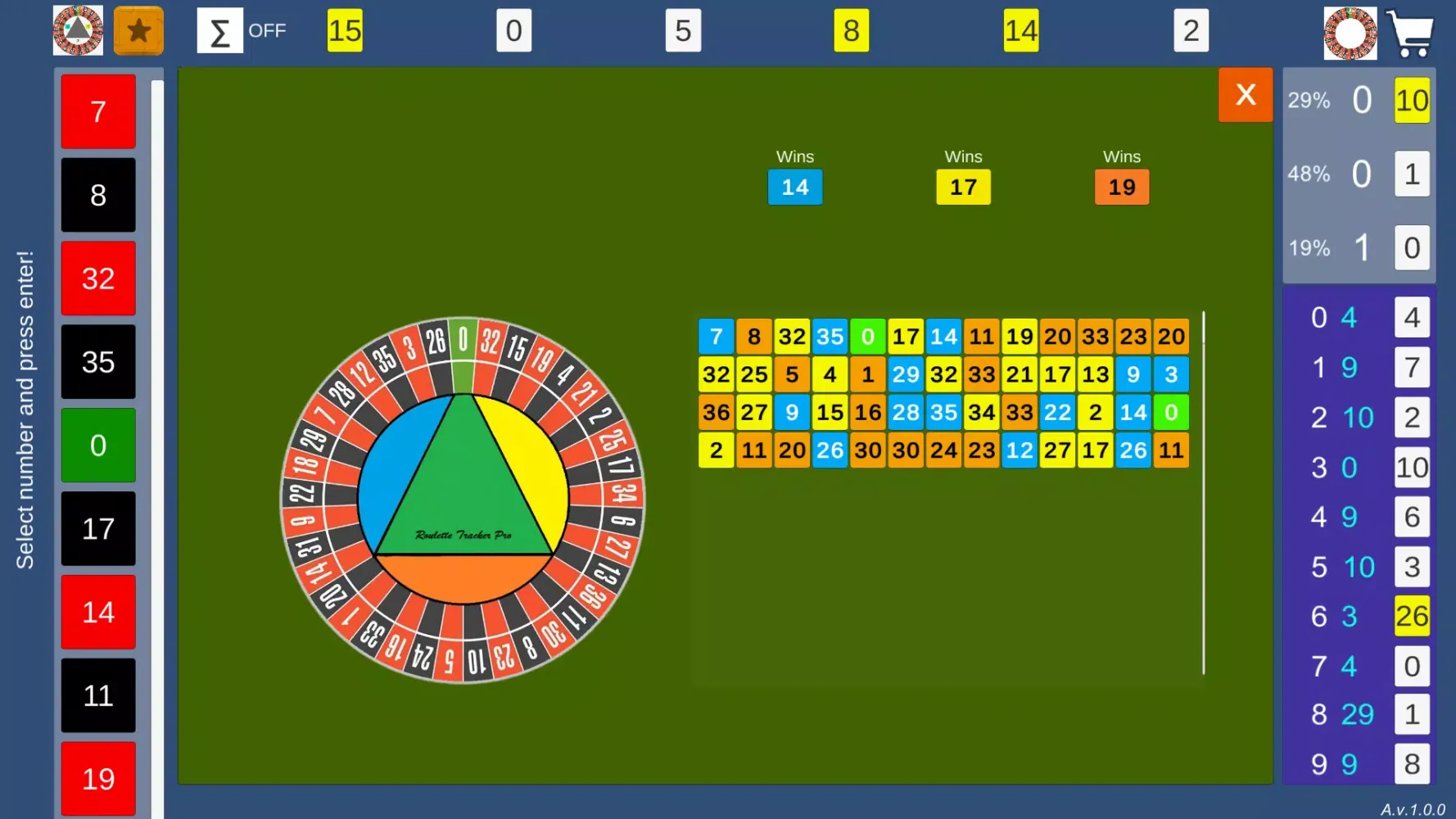 Zrzuty ekranu Roulette Helper Pro