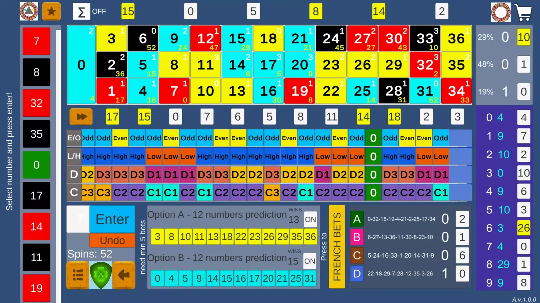 Zrzuty ekranu Roulette Helper Pro