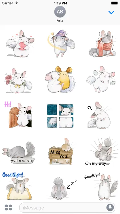 Adorable Chinchilla Sticker Screenshots