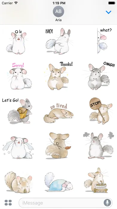 Adorable Chinchilla Sticker Screenshots