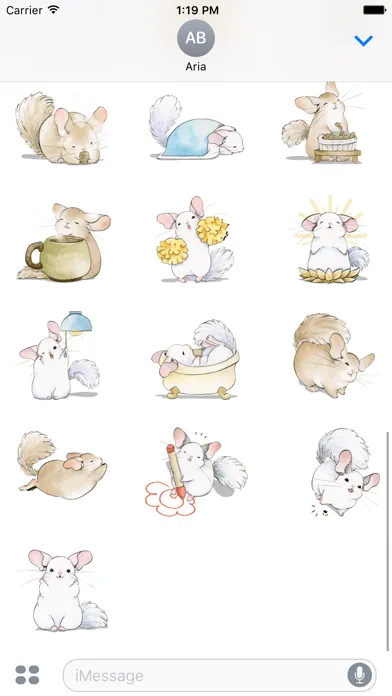Adorable Chinchilla Sticker Screenshots